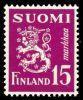 Finland 1950 - Coat of arms lion type m30 15mk violet