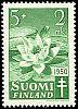 Suomi 1950 - Tuberkuloosi 1950 1/3 - 5mk + 2mk Valkea Lumme