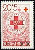 Suomi 1951 - Punainen Risti 1951 3/3 - 20mk + 5mk Verenluovuttajamerkki Suomi 1951 - Punainen Risti 1951 3/3 - 20mk + 5mk Verenluovuttajamerkki