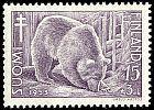 Finland 1953 - Anti tuberculosis 1953 2/3 - 15mk + 3mk Bear