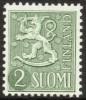 Finland 1955 - Coat of arms lion type m54 2mk dark green