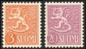 Suomi 1954 - Leijonamalli m54 3mk & 20mk FDC Suomi 1954 - Leijonamalli m54 3mk & 20mk FDC