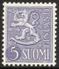 Finland 1954 - Coat of arms lion type m54 5mk violet