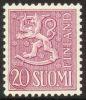 Finland 1954 - Coat of arms lion type m54 20mk lilac