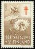 Suomi 1954 - Tuberkuloosi 1954 1/3 - 10mk + 2mk Kimalainen Suomi 1954 - Tuberkuloosi 1954 1/3 - 10mk + 2mk Kimalainen
