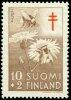 Suomi 1954 - Tuberkuloosi 1954 1/3 - 10mk + 2mk Kimalainen