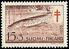 Finland 1955 - Anti tuberculosis 1955 2/3 - 15mk + 3mk Northern pike