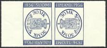 Suomi 1956 - Postimerkki 100 vuotta, Finlandia postimerkkinäyttely, pari FDC Suomi 1956 - Postimerkki 100 vuotta, Finlandia postimerkkinäyttely, pari FDC