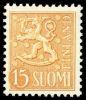 Finland 1957 - Coat of arms lion type m54 15mk light brown