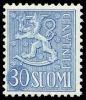 Finland 1956 - Coat of arms lion type m54 30mk blue