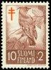 Finland 1956 - Anti tuberculosis 1956 1/3 - 10mk + 2mk Bohemian Waxwing