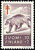 Finland 1957 - Anti tuberculosis 1957 1/3 - 10mk + 2mk Wolverine