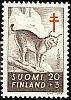 Finland 1957 - Anti tuberculosis 1957 2/3 - 20mk + 3mk Eurasian Lynx