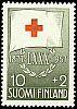 Finland 1957 - Red Cross 1957 1/3 - 10mk + 2mk Red Cross Flag grn.