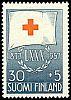 Finland 1957 - Red Cross 1957 3/3 - 30mk + 5mk Red Cross Flag blue