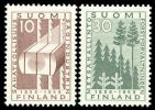 Finland 1959 - Saw Cutting and Dept. of Forestry cent. in Finland FDC