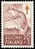Suomi 1962 - Tuberkuloosi 1962 2/3 - 20mk + 3mk Näätä Suomi 1962 - Tuberkuloosi 1962 2/3 - 20mk + 3mk Näätä