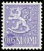 Finland 1963 - Coat of arms lion type m63 0,05mk violet blue type x I