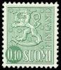 Finland 1976 - Coat of arms lion type m63 0,10 mk green type y I