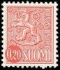 Suomi 1963 - Leijonamalli m63 0,20mk punainen tyyppi x I Suomi 1963 - Leijonamalli m63 0,20mk punainen tyyppi x I