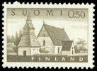 Suomi 1972 - Numerokuusilo 1502-5-1973 Lammin kirkko 0,50 mk (fosf.pap)