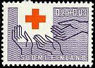 Finland 1963 - Red Cross 1963 2/3 - 0,20mk + 0,03mk Finnish Red Cross 100th anniv. blue