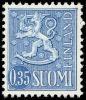 Finland 1963 - Coat of arms lion type m63 0,35mk blue