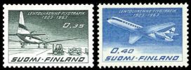 Suomi 1963 - Lentoliikenne ja Finnair 40 v FDC