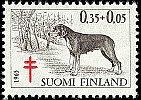 Suomi 1965 - Tuberkuloosi 1965 3/3 - 0,35 + 0,05mk Suomenajokoira