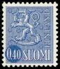 Finland 1967 - Coat of arms lion type m63 0,40mk blue