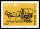 Suomi 1967 - Punainen Risti 1967 1/3 - 0,20 + 0,03mk Hevosambulanssi Suomi 1967 - Punainen Risti 1967 1/3 - 0,20 + 0,03mk Hevosambulanssi
