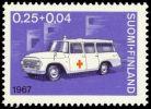 Suomi 1967 - Punainen Risti 1967 2/3 - 0,25 + 0,04mk Ambulanssi Suomi 1967 - Punainen Risti 1967 2/3 - 0,25 + 0,04mk Ambulanssi