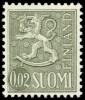 Finland 1968 - Coat of arms lion type m63 0,02mk olive green