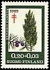 Suomi 1969 - Tuberkuloosi 1969 1/3 - 0,20 + 0,03mk Kataja