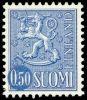 Finland 1970 - Coat of arms lion type m63 0,50mk blue normal paper type x