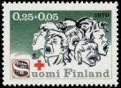 Finland 1970 - Red Cross 1970 1/3 - 0,25 + 0,05 mk On the Lapp's Magic Rock