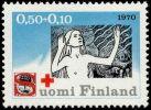 Suomi 1970 - Punainen Risti 1970 3/3 - 0,50 + 0,10mk Kalvea impi Suomi 1970 - Punainen Risti 1970 3/3 - 0,50 + 0,10mk Kalvea impi