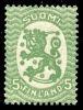 Suomi 1917 - Saarisen malli m17, 5p vihreä, ilman vesileimaa Suomi 1917 - Saarisen malli m17, 5p vihreä, ilman vesileimaa