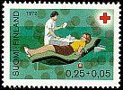 Suomi 1972 - Punainen Risti 1972 1/3 - 0,25 + 0,05mk Verenluovutus Suomi 1972 - Punainen Risti 1972 1/3 - 0,25 + 0,05mk Verenluovutus