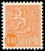 Suomi 1974 - Leijonamalli m63 0,40mk oranssi fosforoiva paperi y