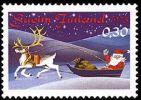 Finland 1973 - Christmas stamp 1973 - Santa Claus in Reindeer Sleigh