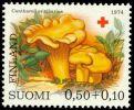 Finland 1974 - Red Cross 1974 Mushrooms 2/3 - 0,50 + 0,10mk Chanterelle