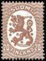 Suomi 1929 - Saarisen malli m17, 20p ruskea ilman vesileimaa, B hammaste Suomi 1929 - Saarisen malli m17, 20p ruskea ilman vesileimaa, B hammaste