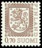 Finland 1975 - Coat of arms lion type m75 0,70mk brown type I Ay