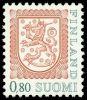 Finland 1976 - Coat of arms lion type m75 0,80mk green/brown FDC