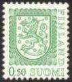 Finland 1980 - Coat of arms lion type m75 0,50mk green type II Ay