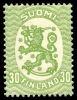 Finland 1923 - Coat of arms lion type m17, 30p green without wm