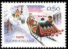 Finland 1976 - Christmas stamp 1976 - Santa Claus in Reindeer Sleigh