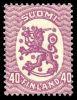 Suomi 1917 - Saarisen malli m17, 40p lila ilman vesileimaa, A hammaste