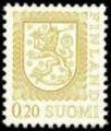 Finland 1977 - Coat of arms lion type m75 0,20 mk olive green type a I Ay